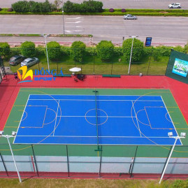 Thảm sân ngoài trời Enlio cho sân cầu lông, bóng rổ, tennis