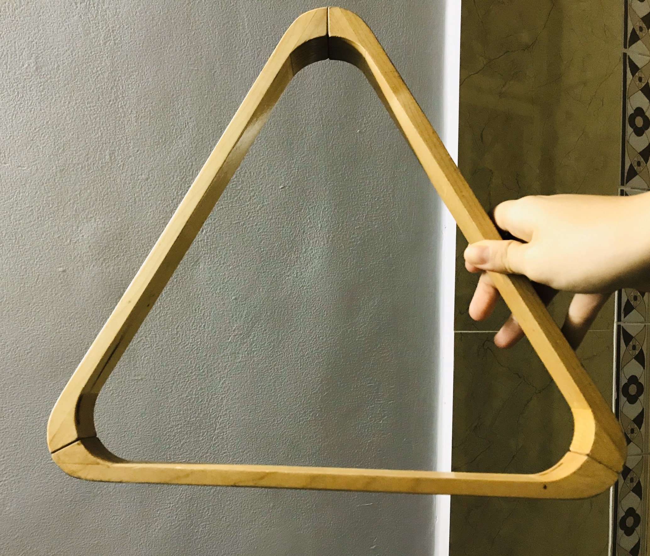 Tam giác xếp bi từ gỗ