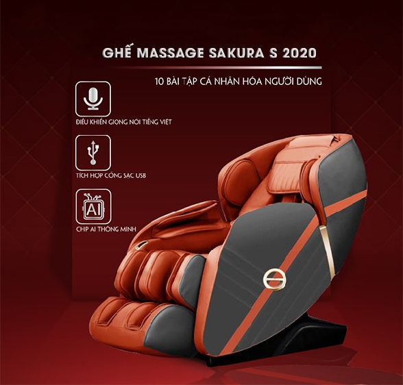 Sakura S 2020 là mẫu ghế massage cao cấp thông minh.