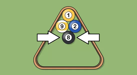 Bi số 8 phải nằm ở giữa khung xếp hay tâm của hình tam giác