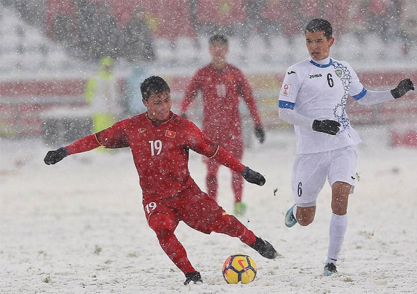 Bàn thắng thích mắt của Quang Hải nhập trận chung cuộc U23 châu Á 2018